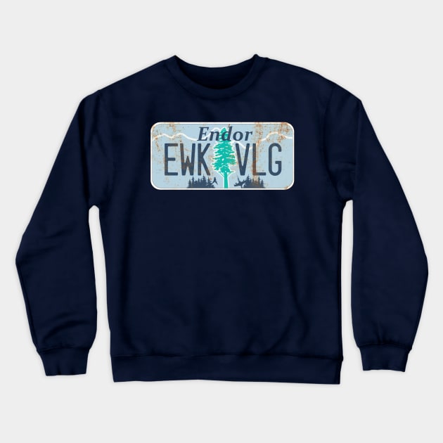 Endor License Plate Crewneck Sweatshirt by Meat Beat